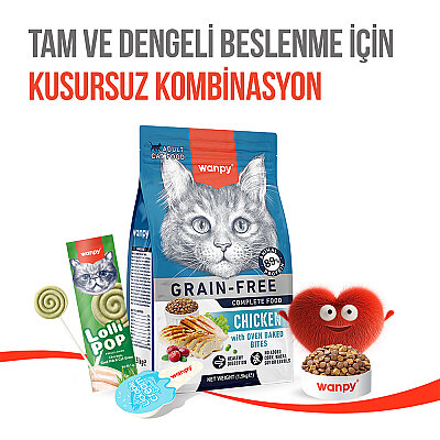 Wanpy Kediler İçin Dondurularak Kurutulmuş Lolipop - Kedi Otu - 1.4 g*10'lu - 8