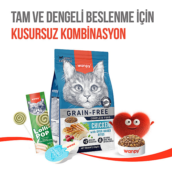 Wanpy Kediler İçin Dondurularak Kurutulmuş Lolipop - Kedi Otu - 1.4 g*10'lu - 8