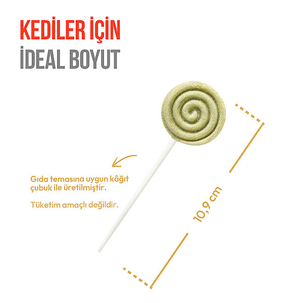 Wanpy Kediler İçin Dondurularak Kurutulmuş Lolipop - Kedi Otu - 1.4 g*10'lu - 2