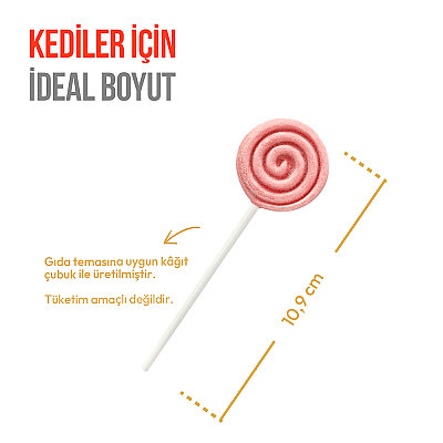 Wanpy Kediler İçin Dondurularak Kurutulmuş Lolipop - Kızılcık - 1.4 g*10'lu - 2
