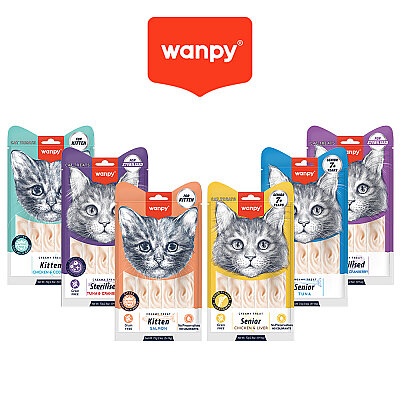 Wanpy Lifestage Krema Kedi Ödül Seti 6 Çeşit - 72 Paket - Wanpy