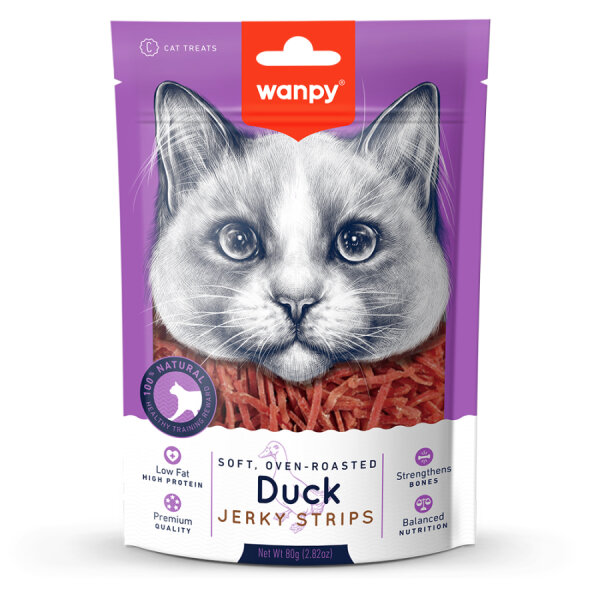 Wanpy Gerçek Ördek Fileto 80 gr DA-02S-01 Yumuşak Kedi Ödülü - 1