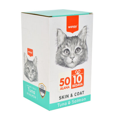 Wanpy Skin&Coat Ton Balığı&Somon 12'li-F.Krema Ödül 5x14gr - Wanpy