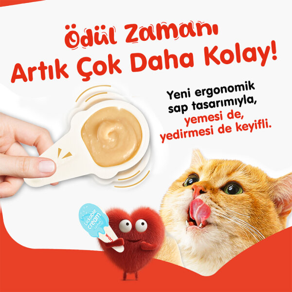 Wanpy Somonlu 10*16 gr Kaşıklı Kedi Ödül Kreması - 2