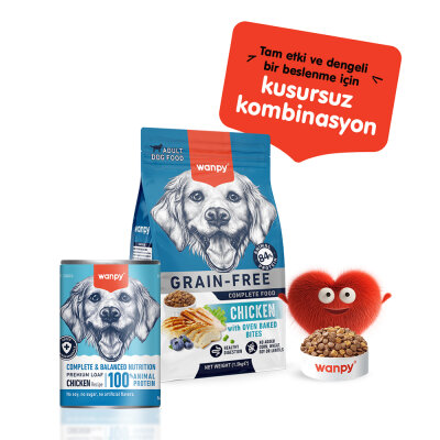 Wanpy Tahılsız Köpek %100 Gerçek Et 375 gr Tavuklu Konserve 12 Adet - 4