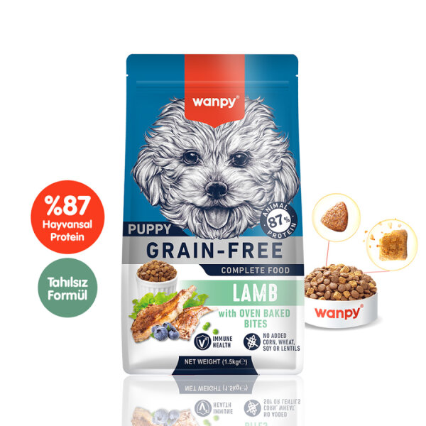 Wanpy Tahılsız Kuzulu Yavru Köpek Maması 1,5 kg - 1