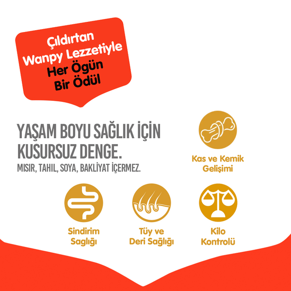 Wanpy Tahılsız Sığır Etli Yetişkin Köpek Maması 1,5 kg - 3