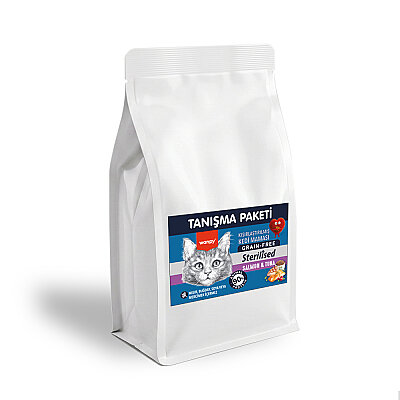 Wanpy Tahılsız Somon&Tuna Kısırlaştırılmış Kedi Maması 500 gr - 24 Adet - 2