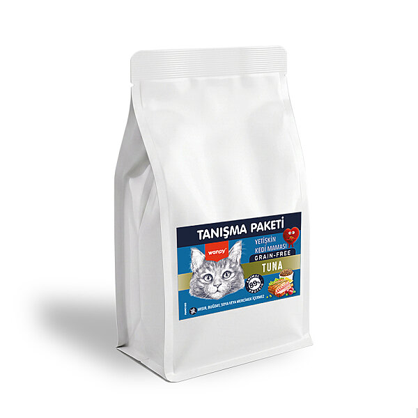 Wanpy Tahılsız Ton Balıklı Yetişkin Kedi Maması 500 gr - 24 Adet - 2
