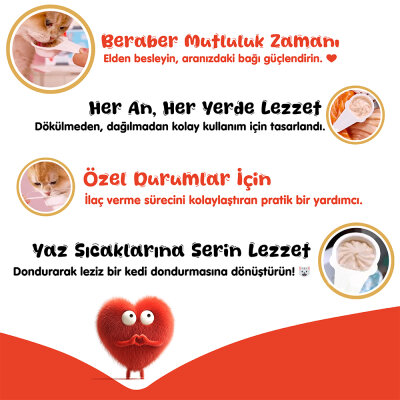 Wanpy Tavuklu 10*16 gr Kaşıklı Kedi Ödül Kreması - 4