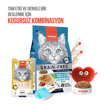 Wanpy Tavuklu & Ciğerli 12’li – 7+ Yaş Kedi Krema Ödülü 5×14 g - 6