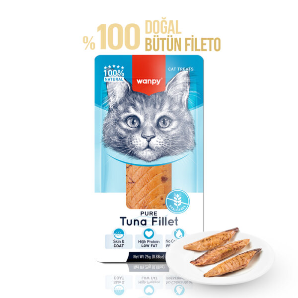 Wanpy Ton Balığı Fileto 25g Kedi Ödülü - 1