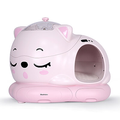 WooHuloo Pro Otomatik Kedi Tuvaleti Barbie Pink - WooHuloo