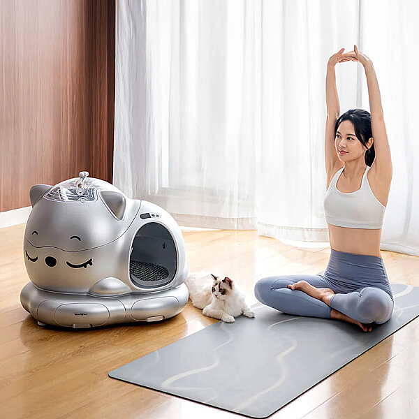 WooHuloo Pro Otomatik Kedi Tuvaleti Cool Silver - 2