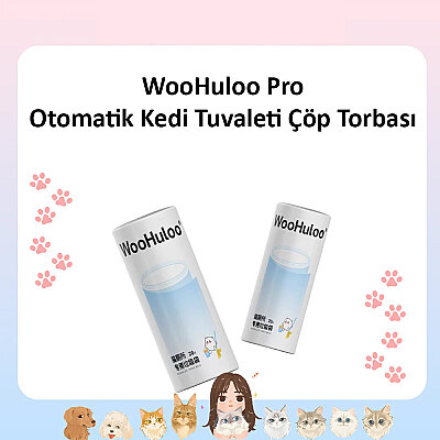 WooHuloo Pro Otomatik Kedi Tuvaleti Çöp Torbası 20 Adet - WooHuloo